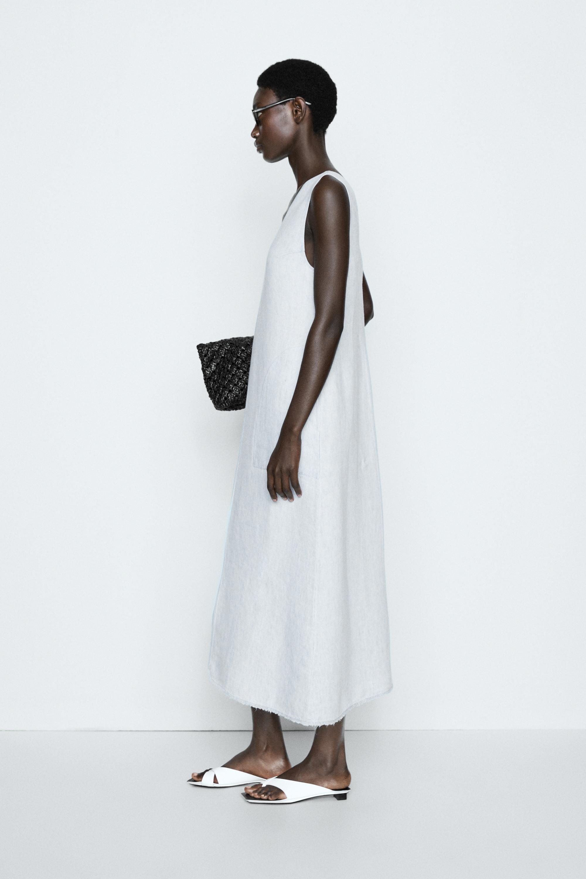 100% Linen Midi Dress - STUDIO
